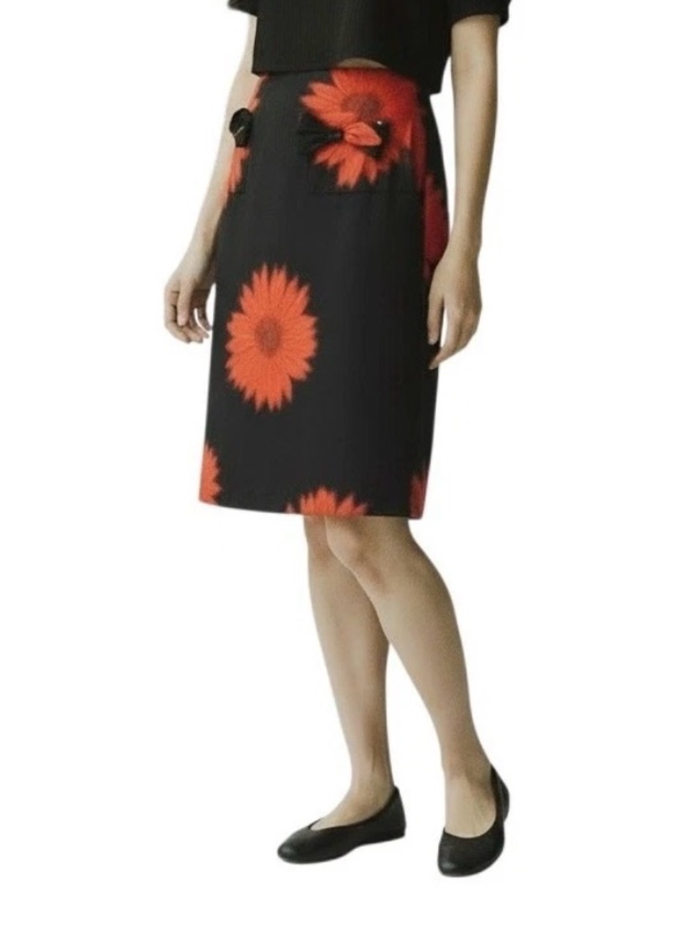 Grace Dane Lewis Red and Black Daisy Skirt- 8